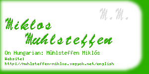 miklos muhlsteffen business card