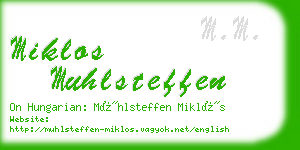 miklos muhlsteffen business card